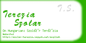 terezia szolar business card